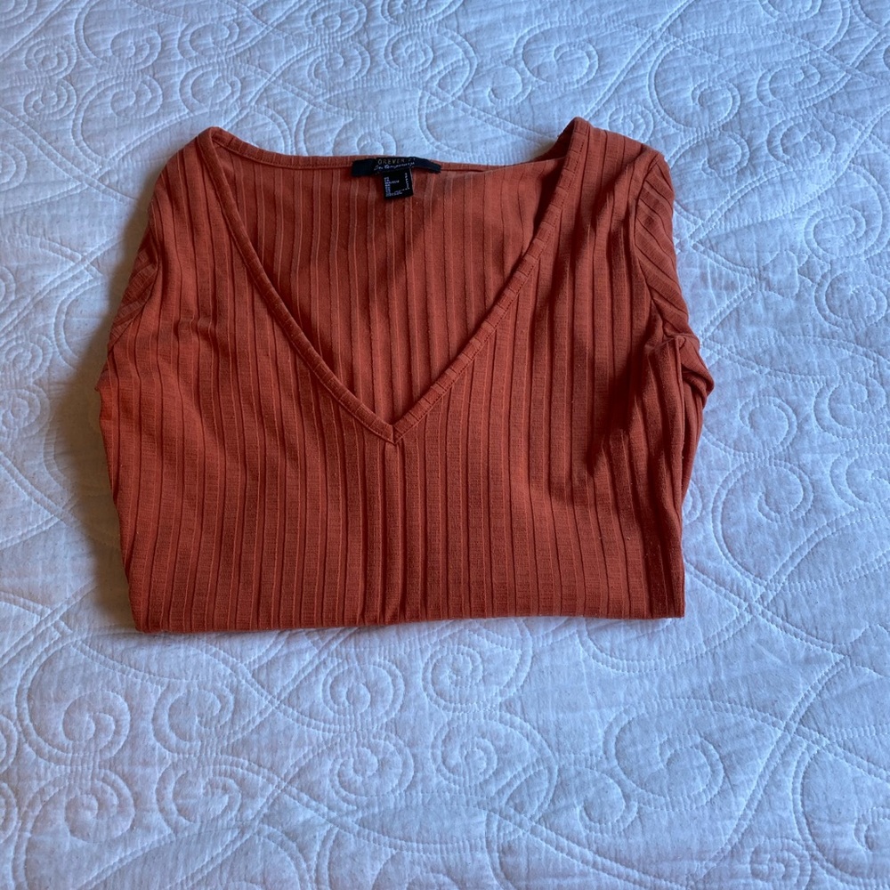ORANGE FOREVER 21 BODY SUIT